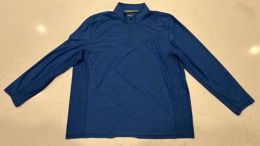 Tommy Bahama Islandzone 1/4-Zip Pullover Size XXXL Blue Heather